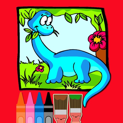 Dinosaur Coloring Book for Kids and kindergarten : Learn Fun How to Drawing Free Picture icon