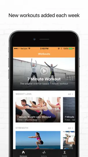 Captura de pantalla de 7 Minute Workout App By Track My Fitness en iPhone 1