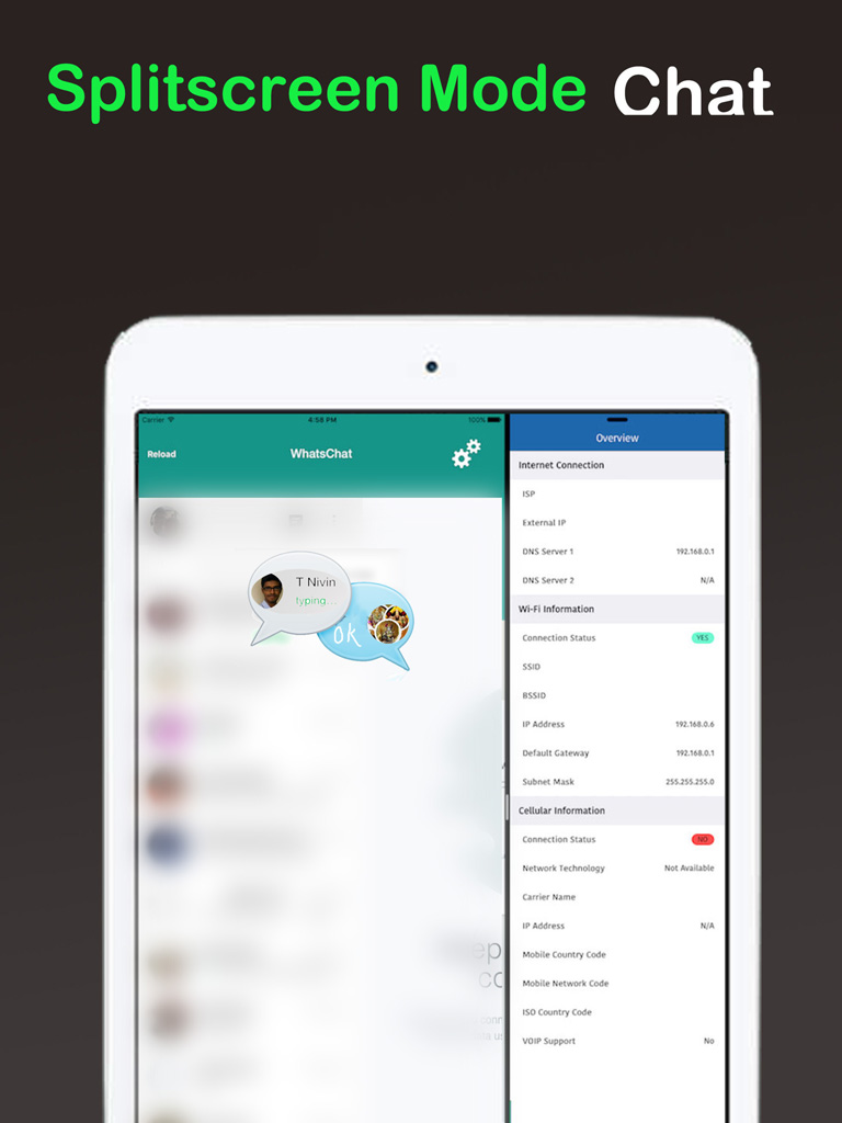 WhatsChat - A free messenger app for all devices - iPad version screenshot 4