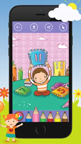 Game screenshot 123 Книжка-раскраска: научиться считать числа от 1-10 для детского сада, дошкольного или детский сад с фермером (123 Number Coloring Book) mod apk