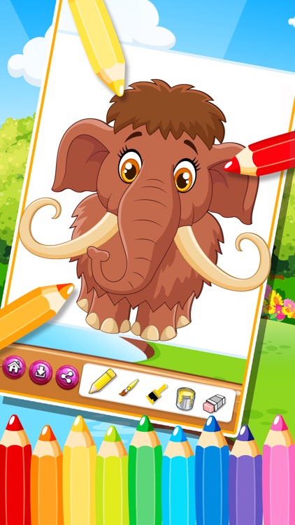 Dinosaur Dragon Coloring Book : Dino Drawing, Animal Paint And Color