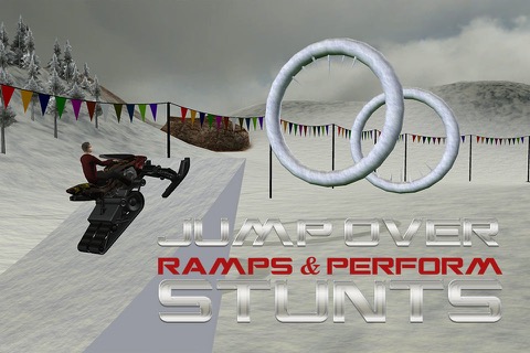 スノーモービルドライバ - 極端な雪の自転車乗りとレーシングシミュレーターのゲームのおすすめ画像4