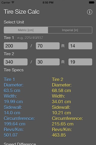 Tire Size Calculator Plus screenshot 4