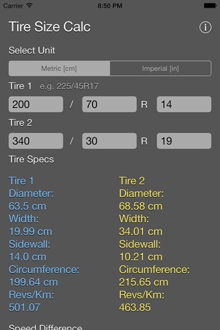 Tire Size Calculator Plus screenshot 4