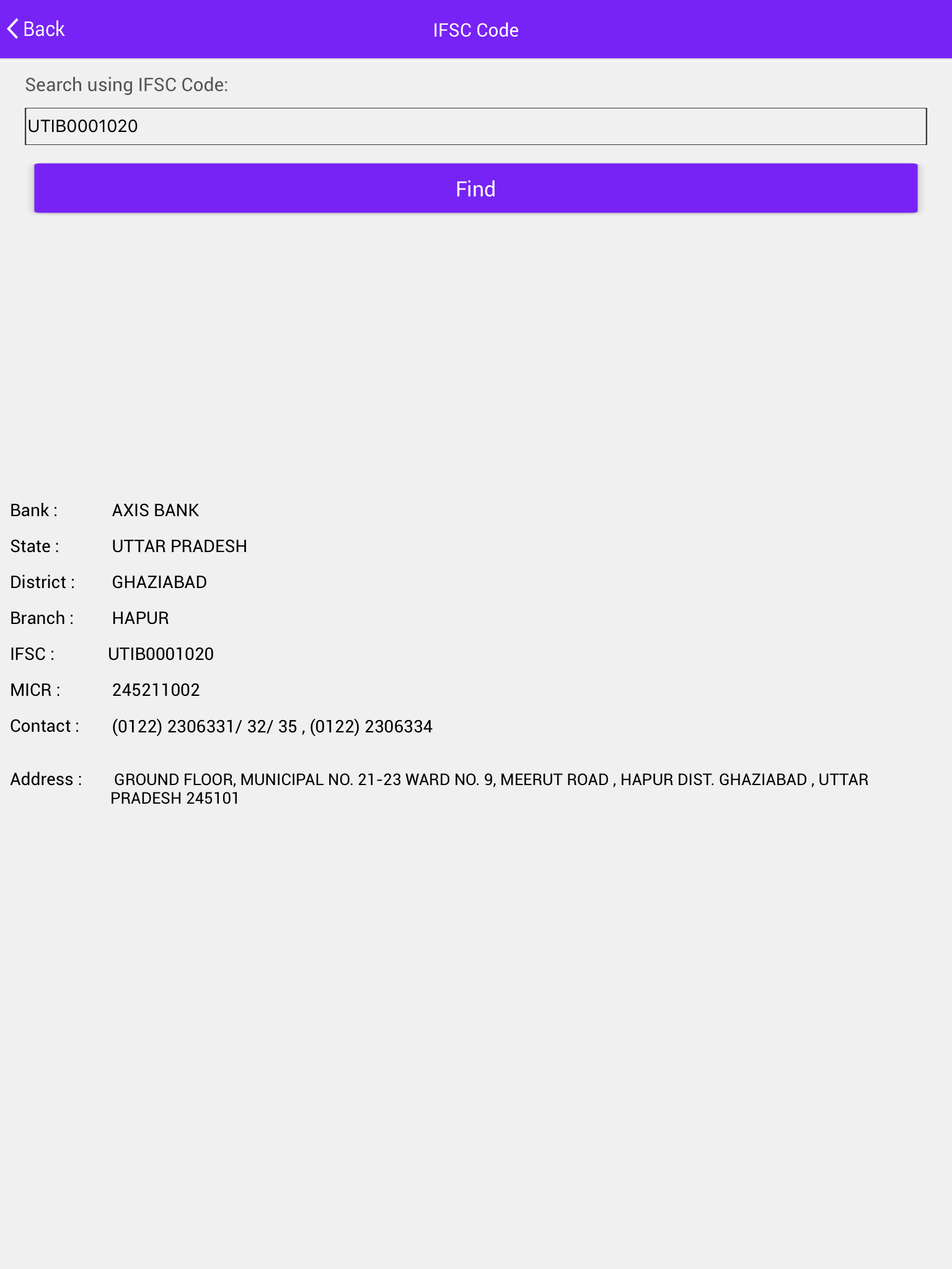 IFSC Code For Indian Bank