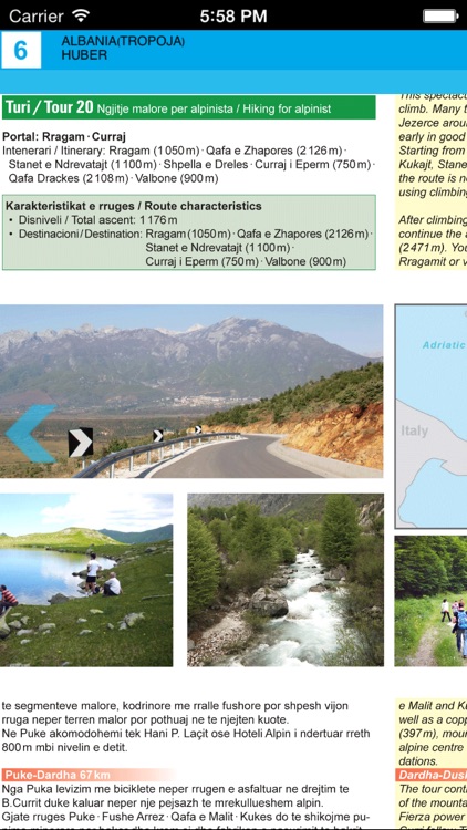 Tropojë, Bajram Curri, Valbona. Tourist map. screenshot-4