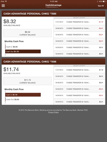 Cash Advantage for iPad screenshot 2