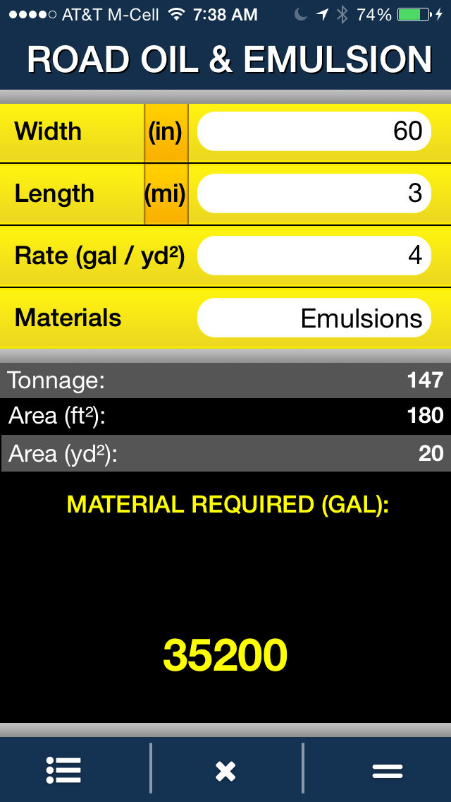 Talley Materials Calculator