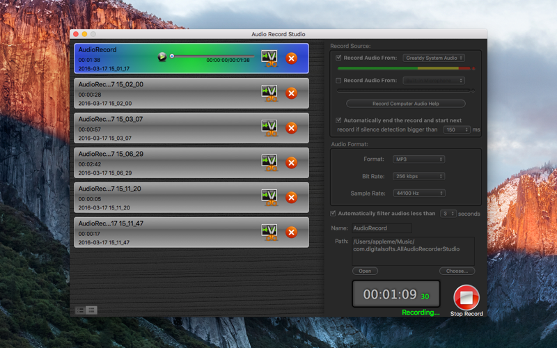 All Audio Record Studio : Music , Sound , Call  Recorder Lite thumbnail 3