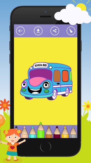 着色书 儿童汽车: 游戏，学习如何画一幅画 (Coloring book : Car)(圖2)-速報App