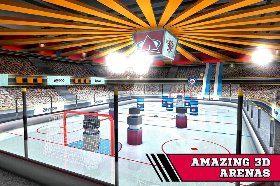 Pin Hockey - Ice Arena - Glow like a superstar air master screenshot 2