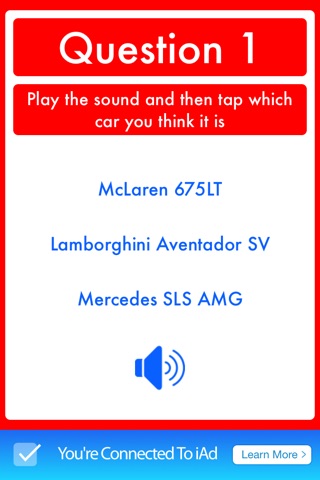 Supercar Sound Quiz screenshot 2