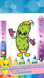 Vegetable Drawing Coloring Book - Cute Caricature Art Ideas pages for kids screenshot #3 for iPhone