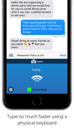 ‎KeyWi Keyboard - Type faster on your device using your computer's keyboard Screenshot