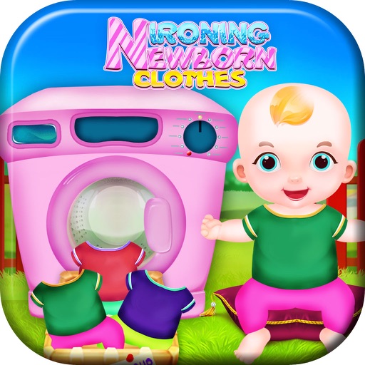 Ironing Newborn Clothes washing dresses Laundry games iOS App