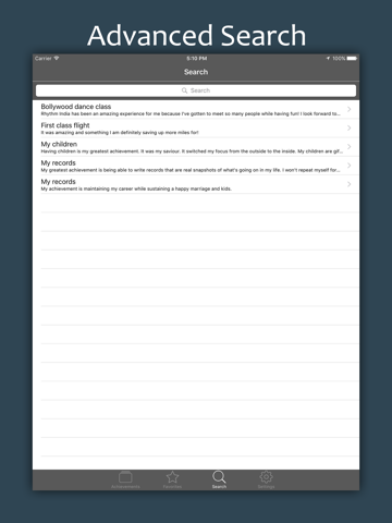 My Achievements iPad screenshot