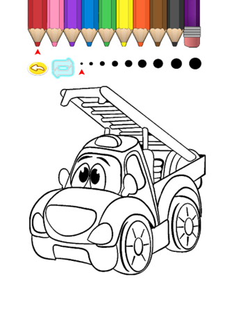Kids Coloring Book - Cute Small Car Fukushima screenshot 3