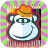 funny coloring book - free animals drawing pages