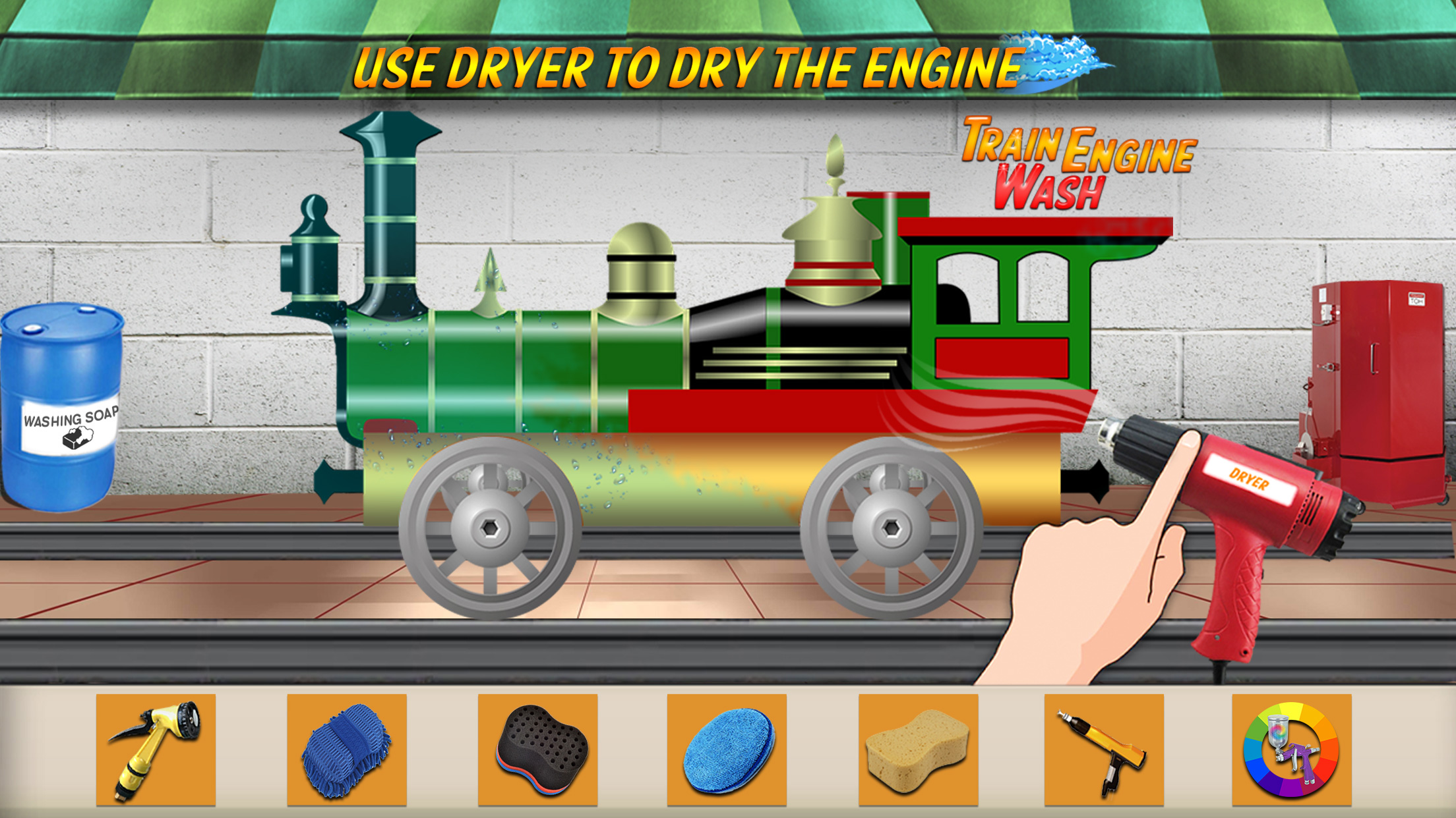 Train Engine Wash : Toddler Train Sim