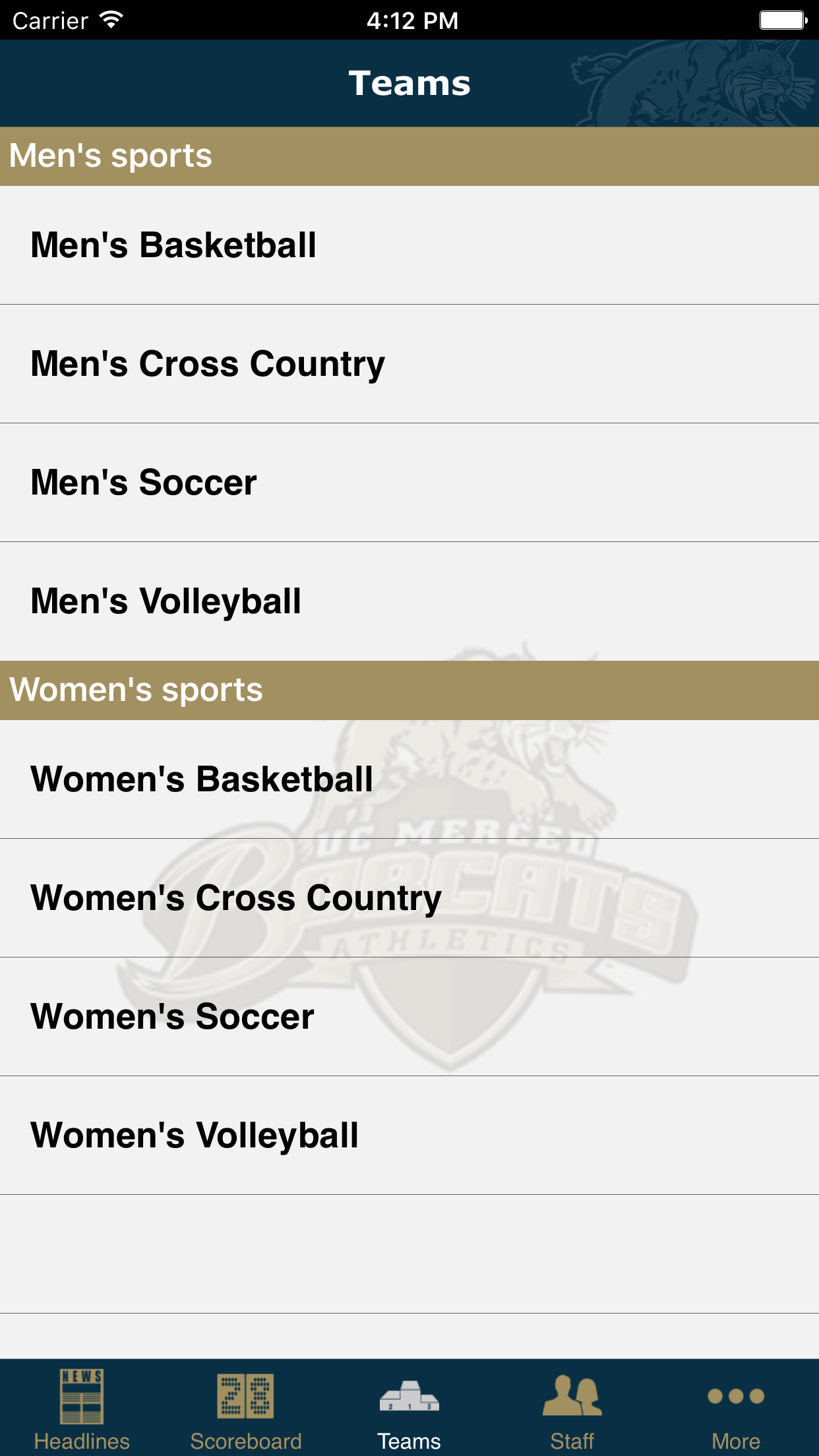 University of California, Merced Athletics screenshot 4