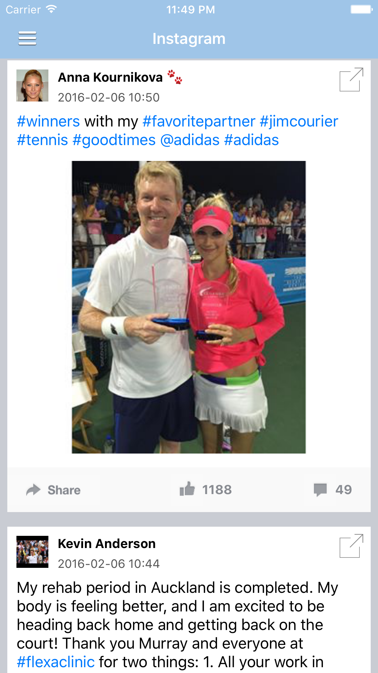Tennis News & Results Free Edition screenshot 4