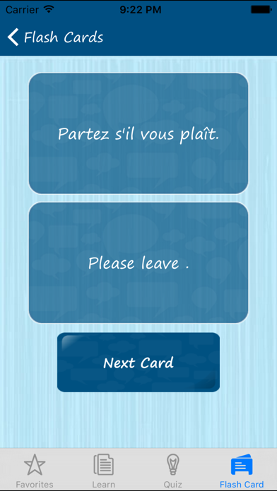 Screenshot #3 pour Learn French Quickly - Phrases, Quiz, Flash Card, Alphabet