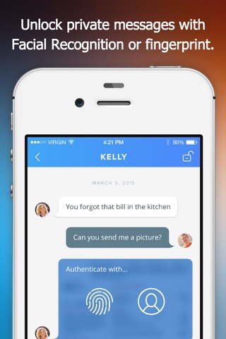 Blur Chat - Lock private messages with biometrics screenshot 2
