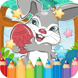 Coloring Book Rabbit Drawing Pages - free learning painting cool games for the kids girls app icon