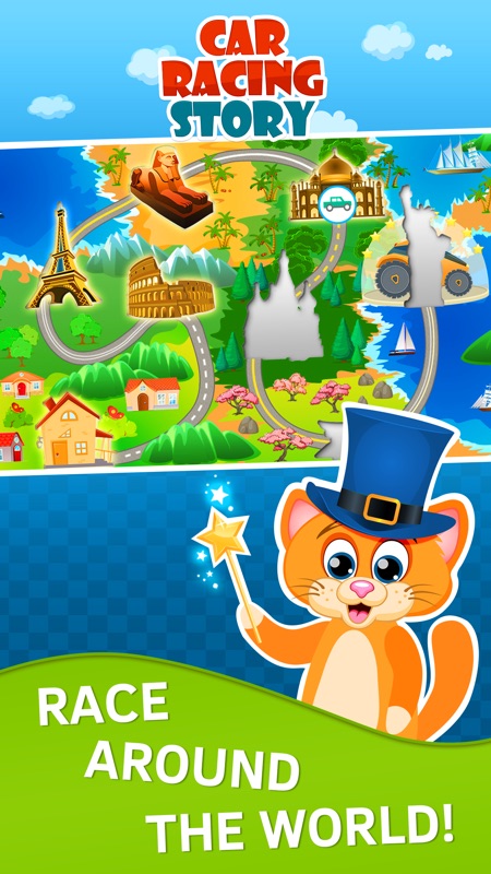 Car Racing for Toddlers and Kids under 6 Free with Animals screenshot 1