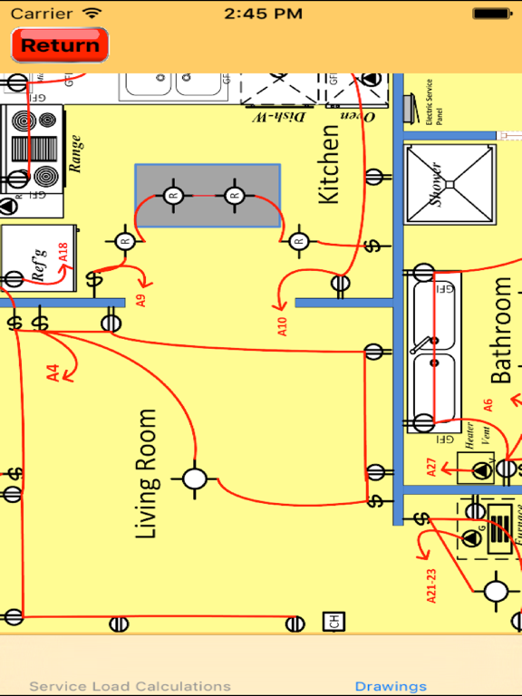 Screenshot #4 pour Electrical Load Calculator & Electrical Plan Example