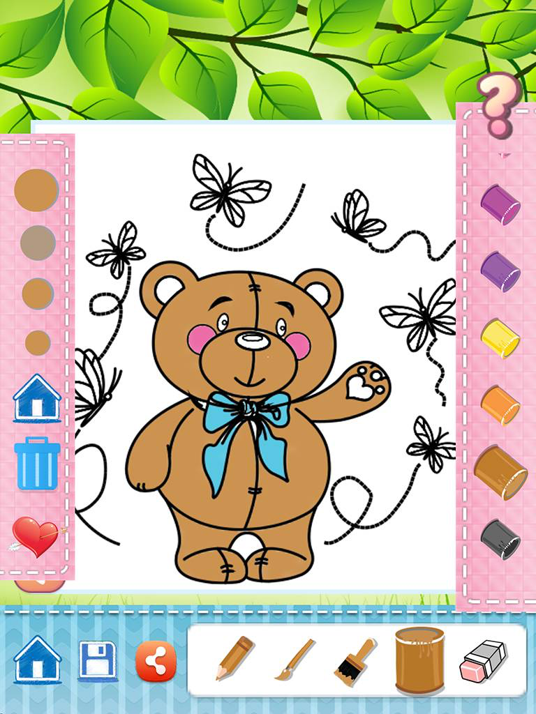 Bear Zoo Drawing Coloring Book - Cute Caricature Art Ideas pages for kids screenshot 8