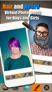 Hairstyles & Barber Shop – Try Hair Styles or Cool Beard in Picture Editor for Virtual Makeover screenshot #1 for iPhone