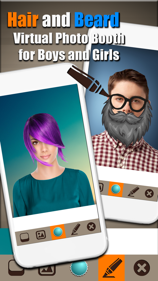 Hairstyles & Barber Shop – Try Hair Styles or Cool Beard in Picture Editor for Virtual Makeover - 1.1 - (iOS)