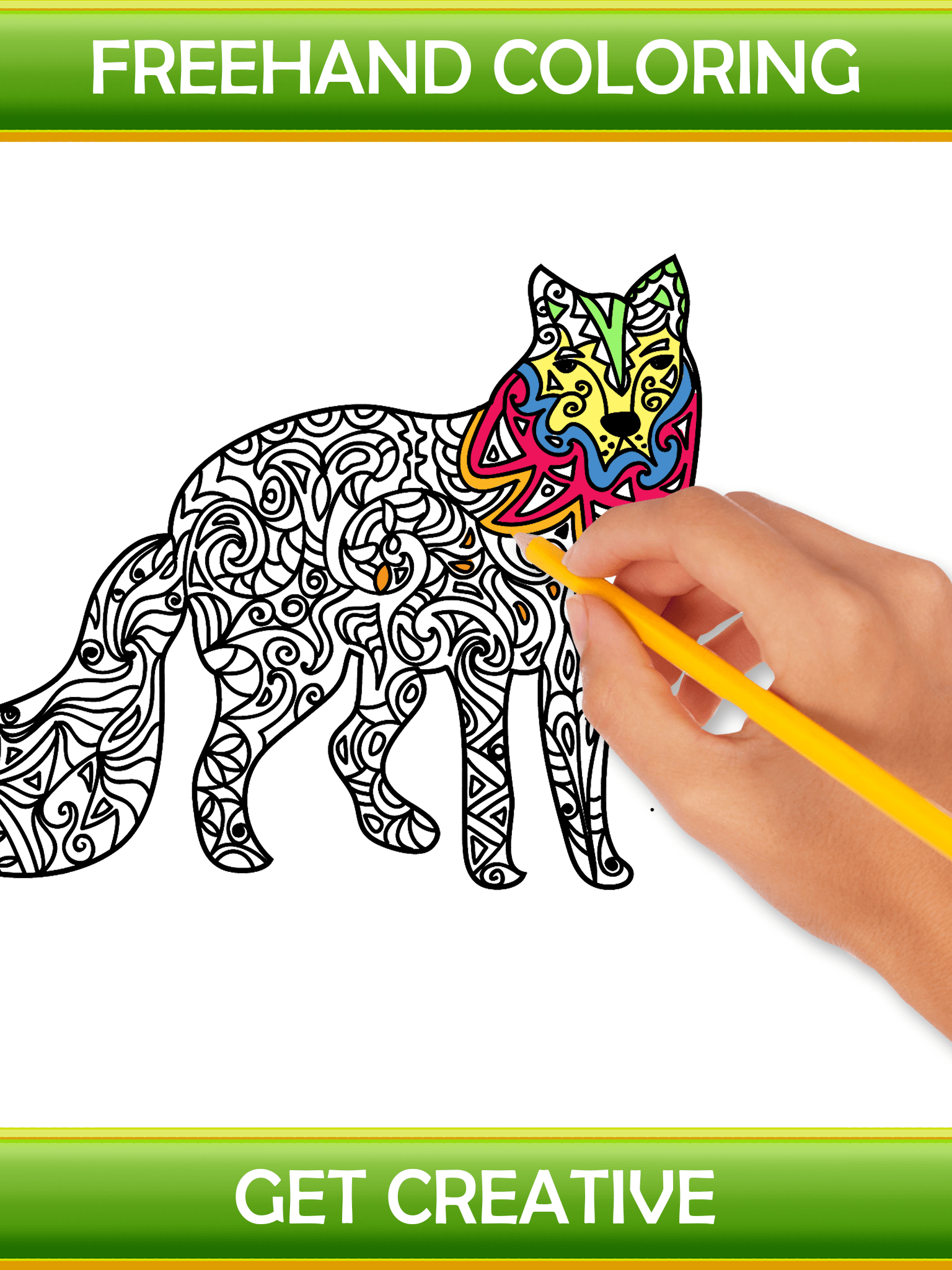 Animal Art Zen Designs - Relaxing Coloring Book for Adults screenshot 7