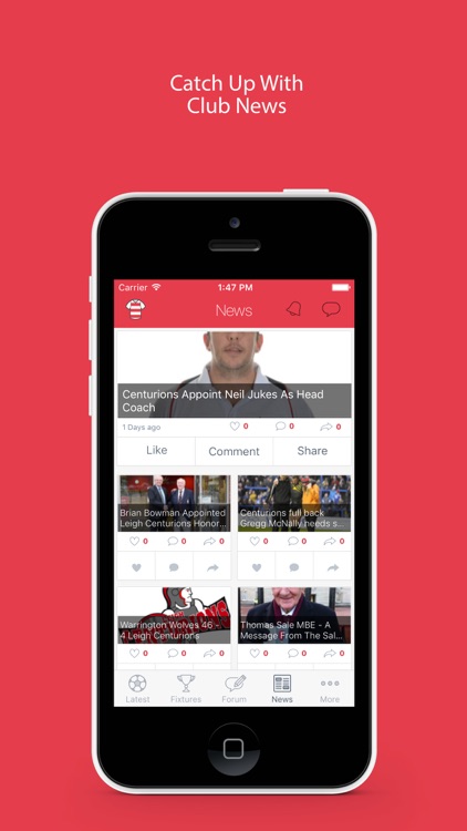 Fan App for Leigh Centurions