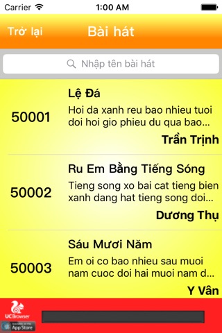 Danh sach karaoke viet nam screenshot 2