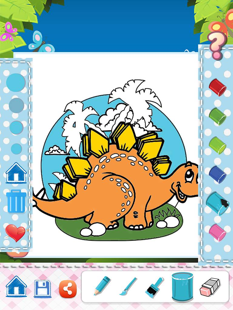 Dino Drawing Coloring Book Painting Pages screenshot 9