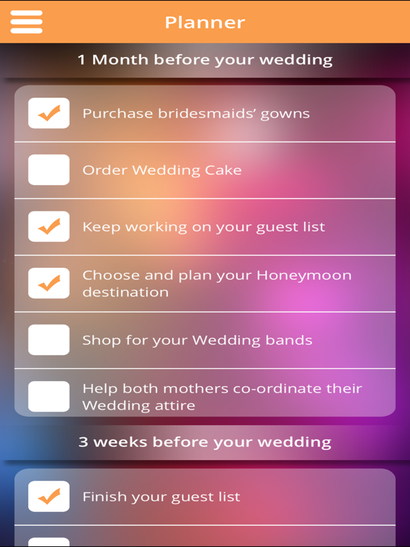 Wedding Planner Countdown - Best Marry Me Organizer with Engagement Checklist and Budget Planning iPad screenshot 5 - Lifestyle app