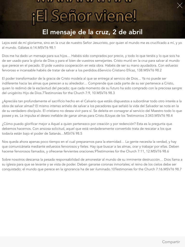 ¡Maranatha: El Señor viene!