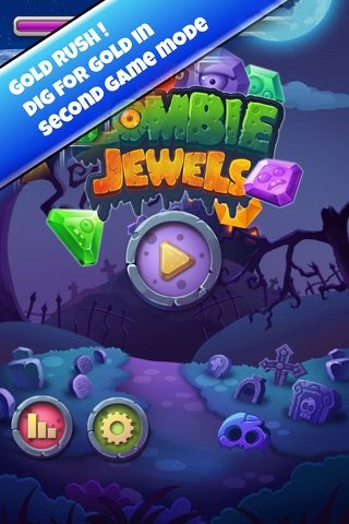 Zombie Attack Jewels Magic - Puzzle Gems screenshot 2