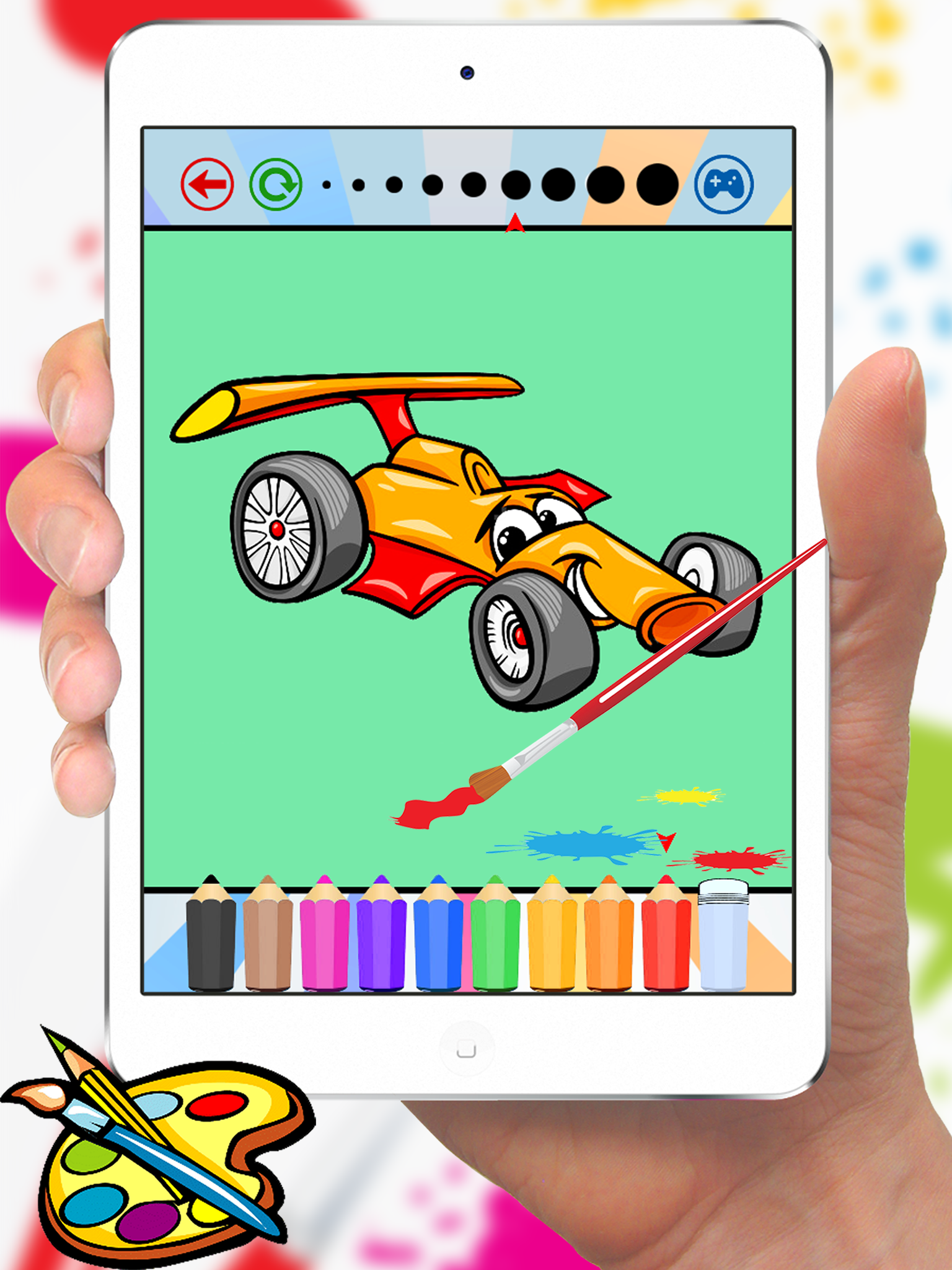 Vehicles & Car Coloring Book - Drawing for kids free games screenshot 7