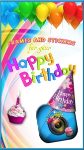 Frame Photos and Add Stickers with Happy Birthday Themes in Picture Editor screenshot #1 for iPhone