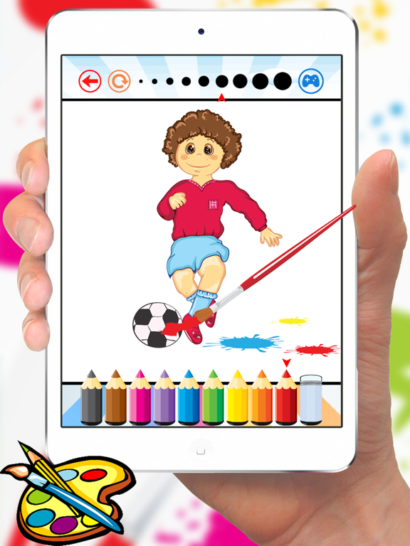Sport Cartoon Coloring Book - Drawing for kids free games iPad screenshot