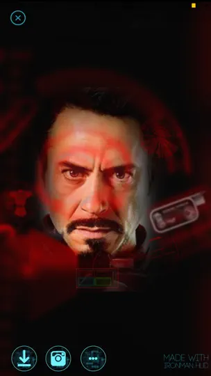 Capture d'écran de HUD - Heads Up Display Iron Man Edition Overlay HUD Over Image sur iPhone 2