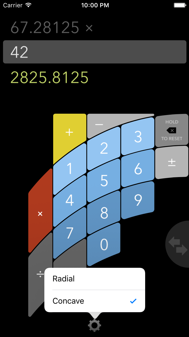 FutureCalc: ergonomic calculator for single-handed use screenshot 2
