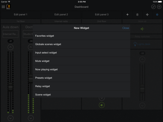 Audac Touch iPad screenshot