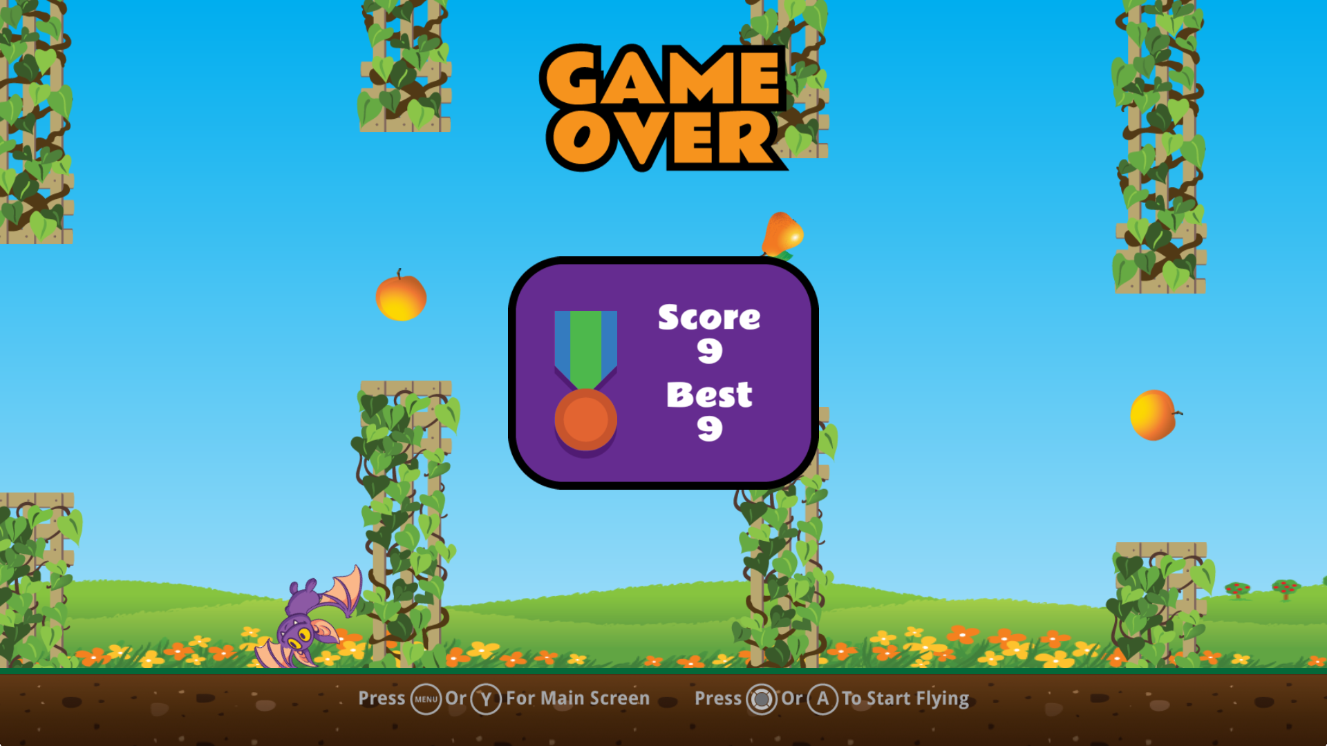 Flappy Fruit Bat : Endless Flying Game screenshot 4