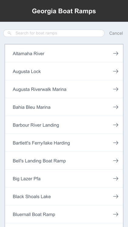 Georgia Boat Ramps & Fishing Ramps