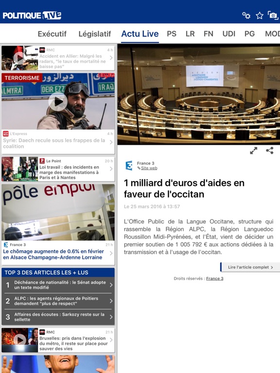 Screenshot #4 pour Politique Live : L'actu des présidentielles 2017