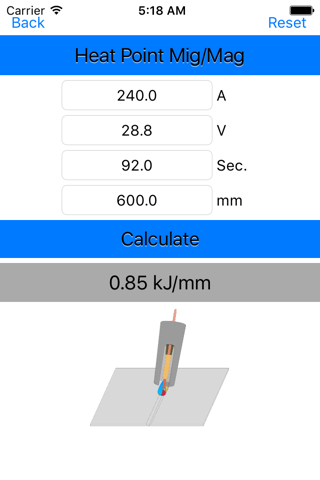 Welding Heat Point Calc screenshot 3